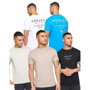 Henleys Mens Henstack T-Shirt (Pack of 5) / Multicolored